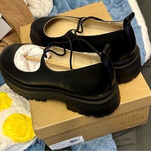 Steve Madden Black Chunky Mary Janes